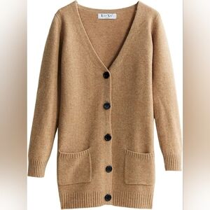 100% Australian MERINO WOOL | Cozy Button-Up V Neck Cardigan